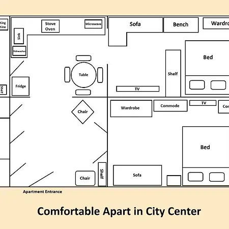 Daire Comfortable Apart In City Center